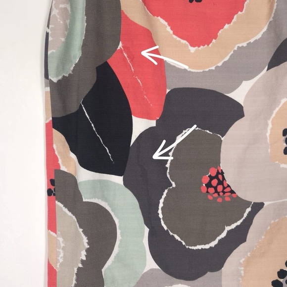 Boden Pencil Skirt US 6R Women's Floral Lined 100% Cotton W6439 - Picture 9 of 12